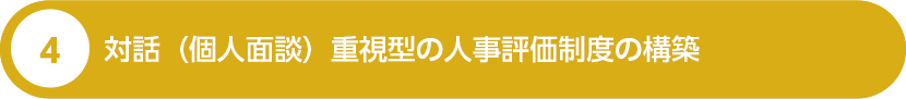 ４、 対話（個人面談）重視型の人事評価制度の構築